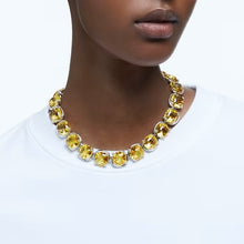 Load image into Gallery viewer, Harmonia choker Cushion cut, Yellow, Rhodium plated