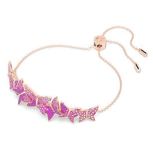 Load image into Gallery viewer, Lilia bracelet Butterfly, Pink, Rose gold-tone plated