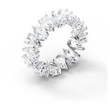 Load image into Gallery viewer, Vittore ring Pear cut, White, Rhodium plated