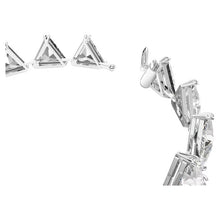 Load image into Gallery viewer, Ortyx bracelet Triangle cut, White, Rhodium plated