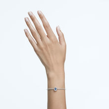 Load image into Gallery viewer, Millenia bangle Octagon cut, Blue, Rhodium plated