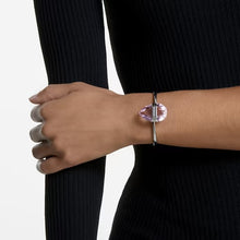 Load image into Gallery viewer, Lucent bangle Magnetic, Oversized crystal, Pink, Stainless steel