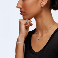 Load image into Gallery viewer, Swarovski Angelic Set, White, Rhodium plated