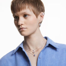 Load image into Gallery viewer, Millenia necklace Octagon cut, Blue, Rhodium plated