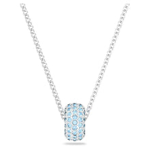 Load image into Gallery viewer, Stone pendant Blue, Rhodium plated