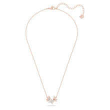 Load image into Gallery viewer, Lilia necklace Butterfly, White, Rose gold-tone plated