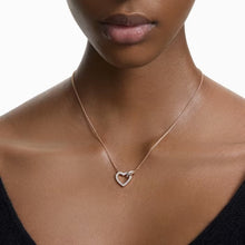 Load image into Gallery viewer, Lovely necklace Heart, White, Rose gold-tone plated