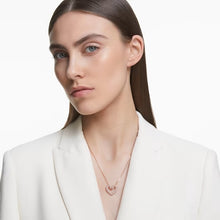 Load image into Gallery viewer, Una pendant Heart, Small, White, Rose gold-tone plated