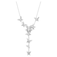 Load image into Gallery viewer, Lilia Y necklace Butterfly, White, Rhodium plated