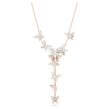 Load image into Gallery viewer, Lilia Y necklace Butterfly, White, Rose gold-tone plated