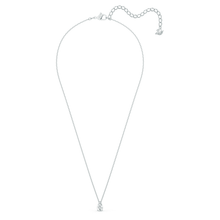 Load image into Gallery viewer, Swarovski Attract Pear Set, White, Rhodium plated