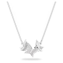 Load image into Gallery viewer, Lilia necklace Butterfly, White, Rhodium plated