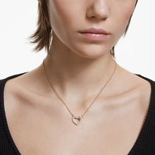 Load image into Gallery viewer, Lovely necklace Heart, White, Gold-tone plated