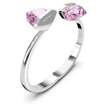 Load image into Gallery viewer, Lucent bangle Magnetic, Oversized crystal, Pink, Stainless steel