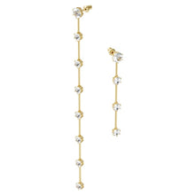 Load image into Gallery viewer, Swarovski Constella earrings Asymmetrical, White, Gold-tone plated