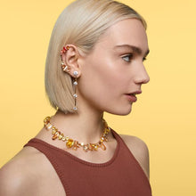 Load image into Gallery viewer, Swarovski Constella earrings Asymmetrical, White, Gold-tone plated