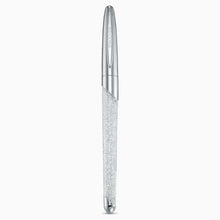 Load image into Gallery viewer, CRYSTALLINE NOVA ROLLERBALL PEN, WHITE, CHROME PLATED