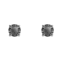 Load image into Gallery viewer, Swarovski Men's Sleek Stud Pierced Earrings Gray, Ruthenium plated