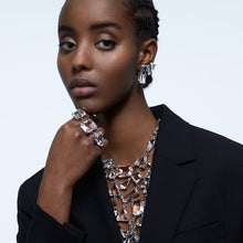 Load image into Gallery viewer, Swarovski Mesmera clip earring Single, Set, Baguette cut crystal, White,