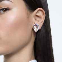 Load image into Gallery viewer, Swarovski Mesmera clip earring Trilliant cut crystal, White, Rhodium