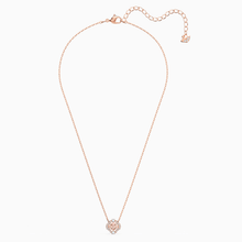 Load image into Gallery viewer, SWAROVSKI SPARKLING DANCE CLOVER SET, PINK, ROSE-GOLD TONE PLATED