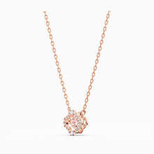 Load image into Gallery viewer, SWAROVSKI SPARKLING DANCE CLOVER SET, PINK, ROSE-GOLD TONE PLATED