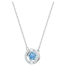 Load image into Gallery viewer, Swarovski Swarovski Sparkling Dance Round Set, Blue, Rhodium plated