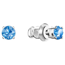 Load image into Gallery viewer, Swarovski Swarovski Sparkling Dance Round Set, Blue, Rhodium plated