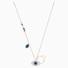 Load image into Gallery viewer, SWAROVSKI SYMBOLIC EVIL EYE PENDANT, BLUE, MIXED METAL FINISH