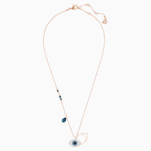 Load image into Gallery viewer, SWAROVSKI SYMBOLIC EVIL EYE PENDANT, BLUE, MIXED METAL FINISH